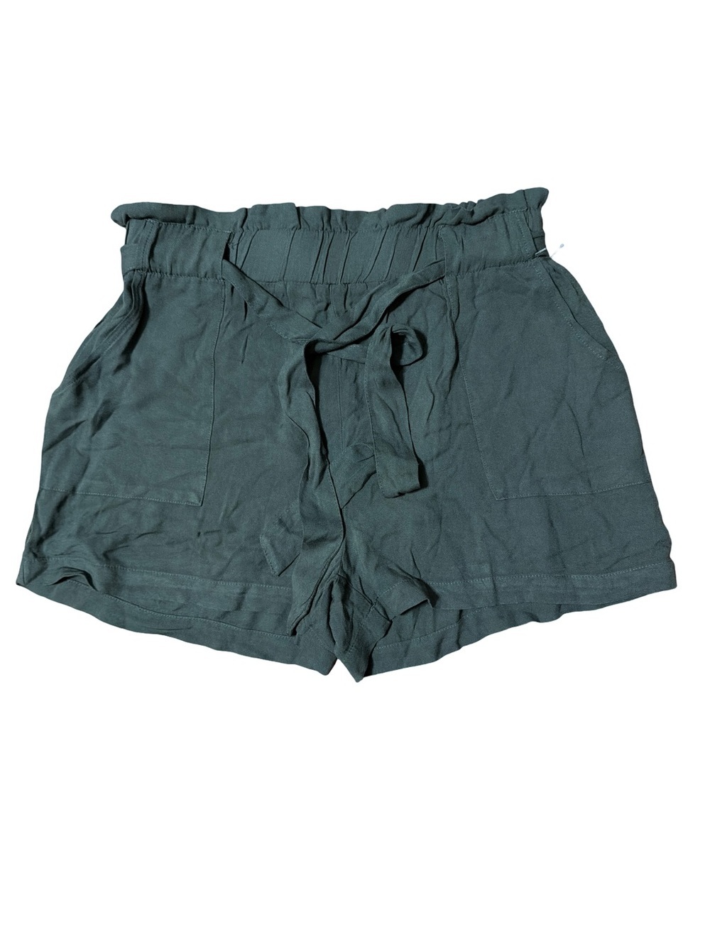 Ci Sono Dark Teal Paperbag Waist Shorts Size 30
